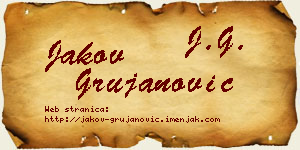 Jakov Grujanović vizit kartica